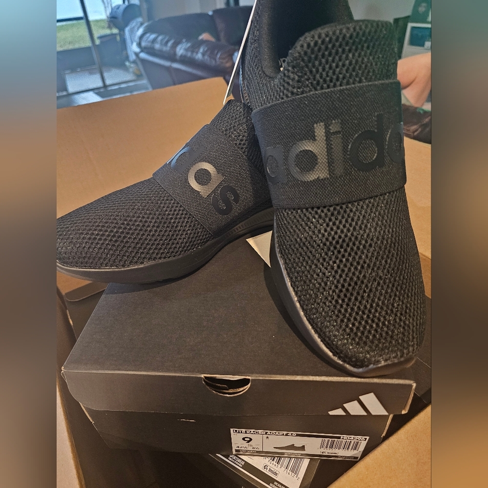 Adidas Lite Racer Adapt 4.0 Men's Black Slip-On Shoes